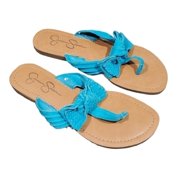 Jessica Simpson Womens Jumba thong flip flop flats sandals sz 7.5B - Picture 1 of 12